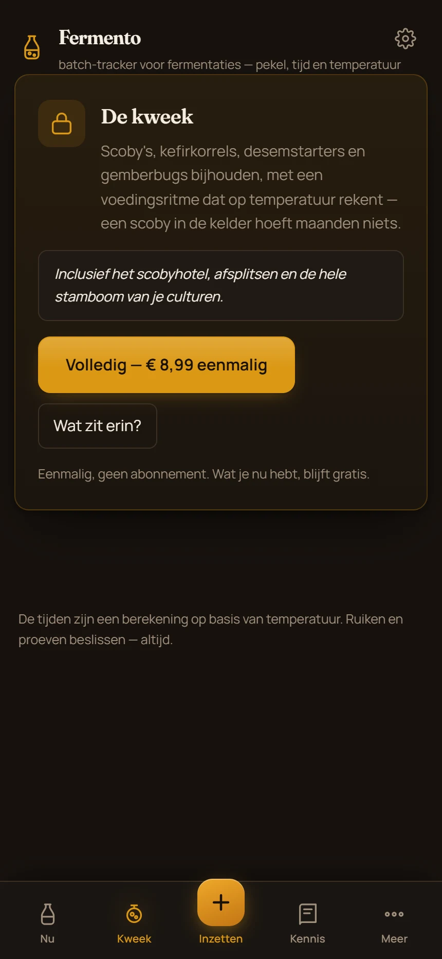 Scherm uit Fermento